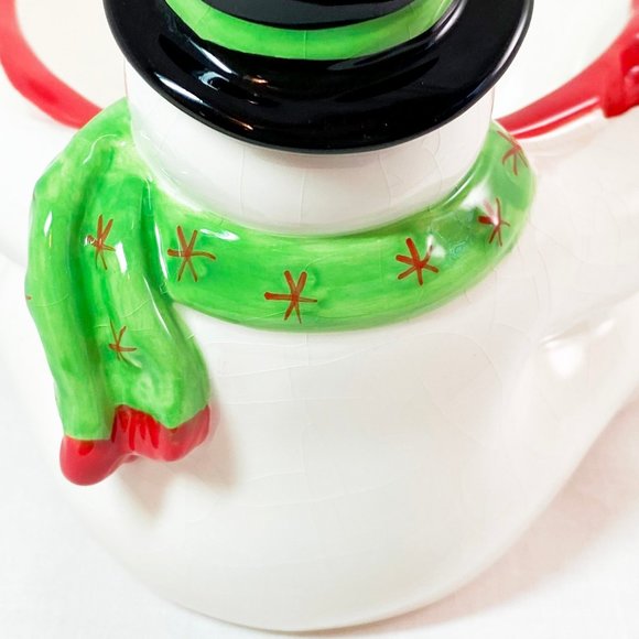 Christmas Snowman Dip Cheese Ball Bowl Retro Christmas Party  Boston Warehouse - Picture 7 of 7